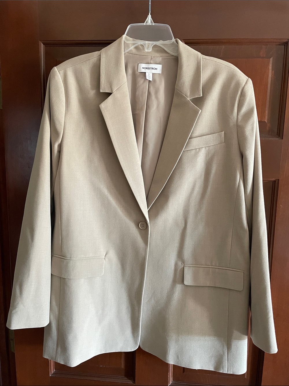 Nordstrom Light Taupe Single-Button Blazer
